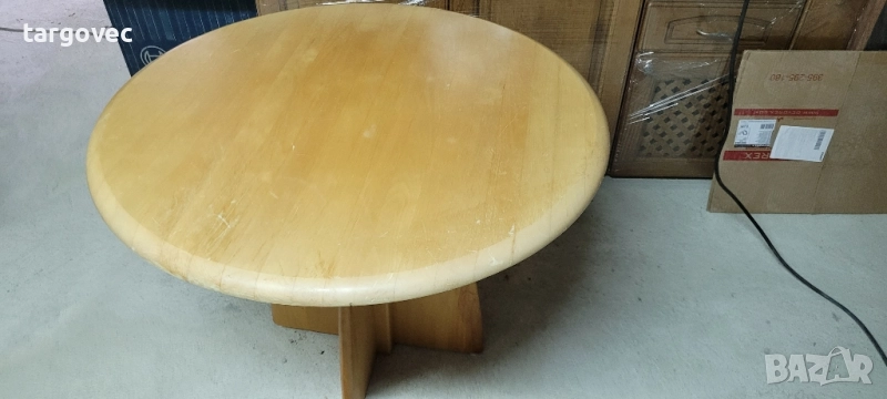 масивна холова кръгла маса с механизъм за височините, снимка 1