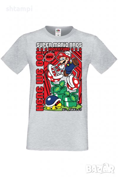 Мъжка тениска Super Mario Bros,Анимация,игра,Празник,Повод,, снимка 1