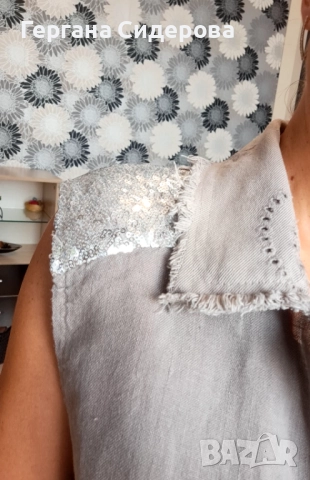 100% ленен дамски елек, снимка 5 - Елеци - 51450081