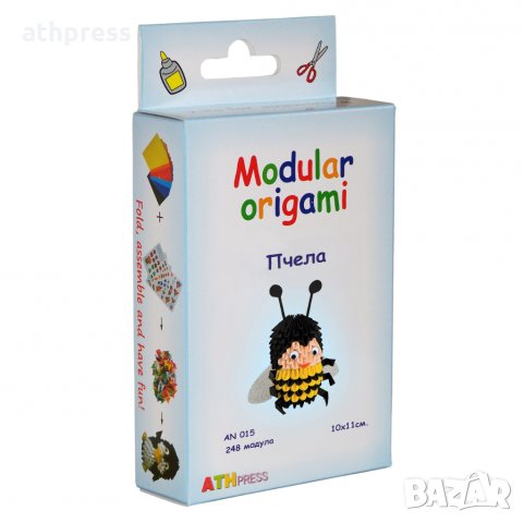 Комплект за изработване на модулно оригами Пчела, снимка 2 - Други - 19518957