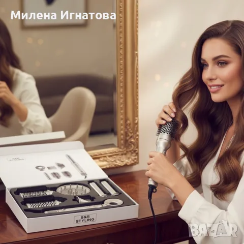 Мултифункционален сешоар и стилизатор за коса S&R Styling SD-988 – професионален резултат у дома, снимка 3 - Маши за коса - 55956588