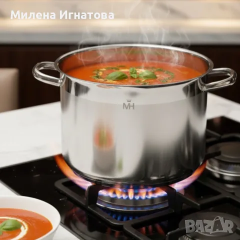 Неръждаема тенджера -  MERCURY HAUS COSMO PREMIUM – издържа натоварване, готви равномерно