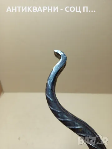 Стар Ръчно Кован Лост Щанга Козикрак Тегло 2.700кг., снимка 4 - Антикварни и старинни предмети - 49755978