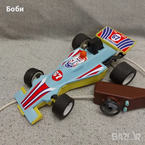 Стара Рядка Българска Соц Играчка Количка с Дистанционно Формула Вида Спорт