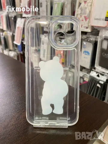 Apple iPhone 15 Прозрачен силиконов кейс/гръб с мече, снимка 4 - Калъфи, кейсове - 47939485