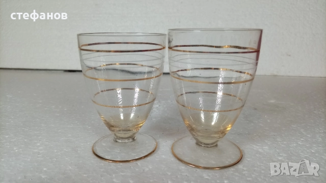 Ретро чашки за ракия, столче, златни и бели кантове, 10 бр, снимка 8 - Чаши - 52874097