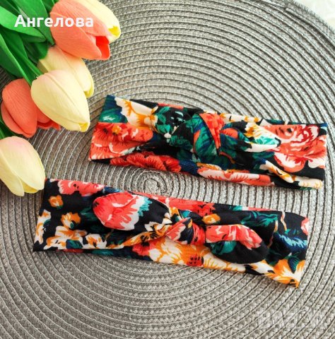 Ленти за глава за мама и бебе , снимка 5 - Шноли, диадеми, ленти - 28696052