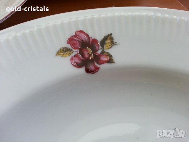 Стар български порцелан чинии дълбоки, снимка 3 - Антикварни и старинни предмети - 34262235