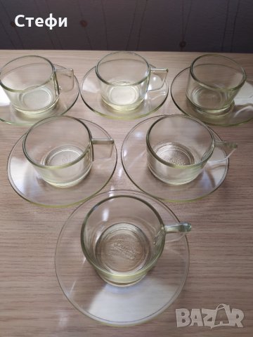 Огнеупорни / стъклени чаши за кафе Симакс Чехословакия, снимка 2 - Чаши - 31985054
