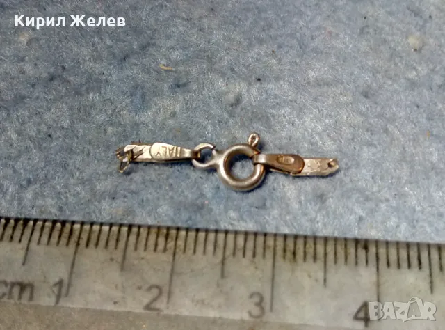 СТАРА СРЕБЪРНА ЗАКОПЧАЛКА За КОЛИЕ ВЕРИЖКА ГРИВНА СРЕБРО 925 ITALY КАРАБИНКА За СИНДЖИР 49910, снимка 4 - Други - 49147219