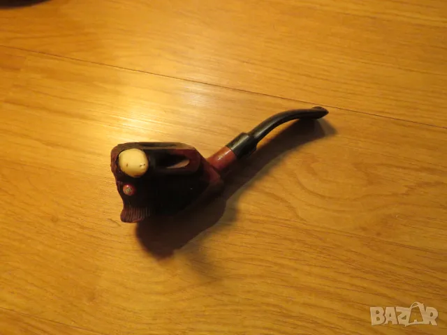 Старинна лула с глава на Бик и изработена от Бриар колекционерска лула колекция, снимка 2 - Антикварни и старинни предмети - 50435230