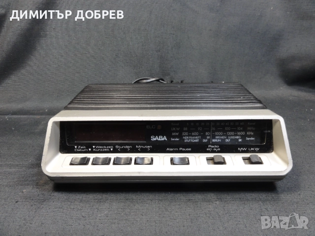 СТАР РЕТРО ТРАНЗИСТОР MW/FM РАДИО LED ЧАСОВНИК SABA GERMANY, снимка 3 - Радиокасетофони, транзистори - 51932626