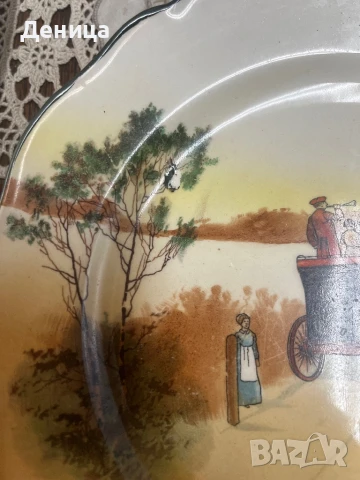 Royal Doulton, по-специално чинии и квадратна купа със сцени с конски карети. , снимка 9 - Чинии - 51304977