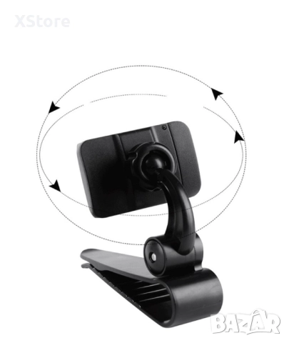 Стойка за мобилни устройства за автомобил, която се поставя върху сенника ST18, снимка 13 - Аксесоари и консумативи - 52484289