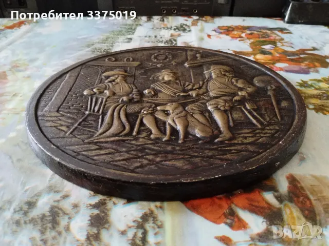 Ретро гипсово българско пано, снимка 4 - Други ценни предмети - 49870828