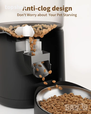 PUPPY KITTY Автоматична хранилка за котки с приложение, 2.4G WiFi 4L котешка и кучешка хранилка..., снимка 5 - За котки - 50693825