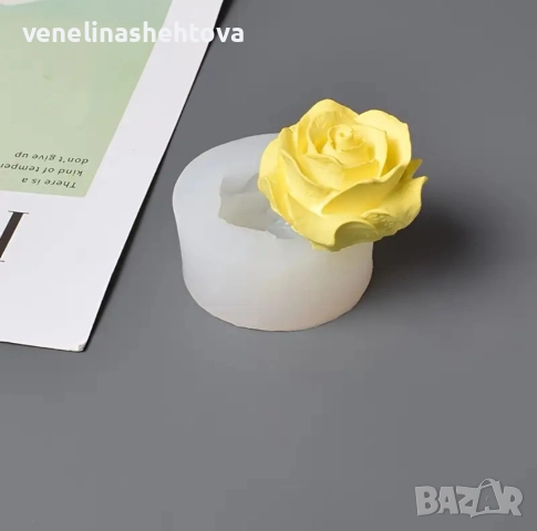 3D разцъфнала роза силиконов молд форма за свещи гипс сапун смола фондан за декорация на торта 
