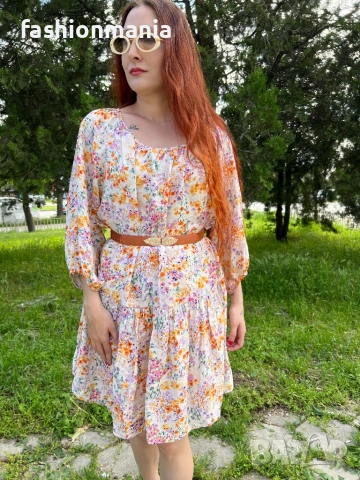 Лятна флорална рокля на H&M, снимка 3 - Рокли - 52105226