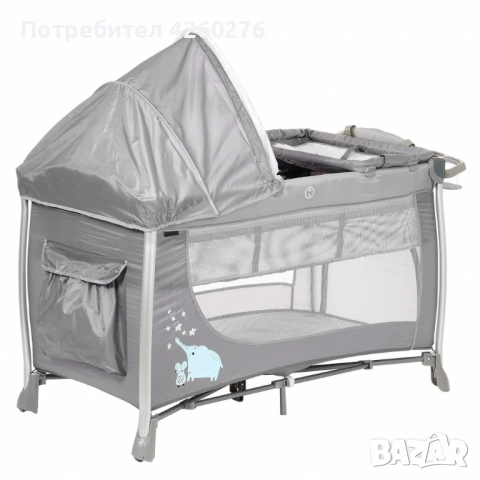 Детска кошара Zizito doris на 2 нива, снимка 4 - Бебешки легла и матраци - 52456441