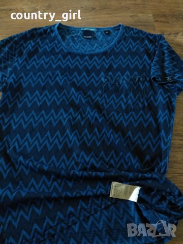 Scotch & Soda Navy Zig Zag Stripe T-shirt - страхотна мъжка тениска, снимка 6 - Тениски - 29658298
