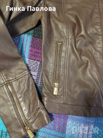 Манго- дамско кожено яке -36, снимка 3 - Якета - 42741328