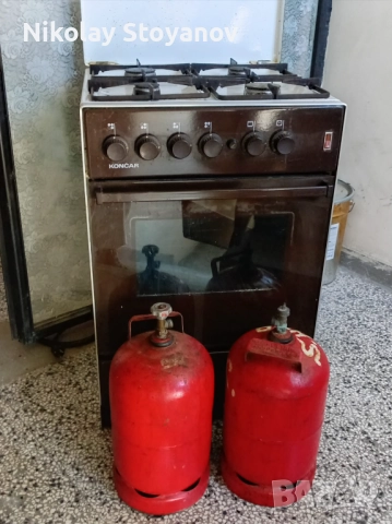 Газова готварска печка KONCAR + 2бр. Газови бутилки по 10 литра, снимка 4 - Печки, фурни - 52929347
