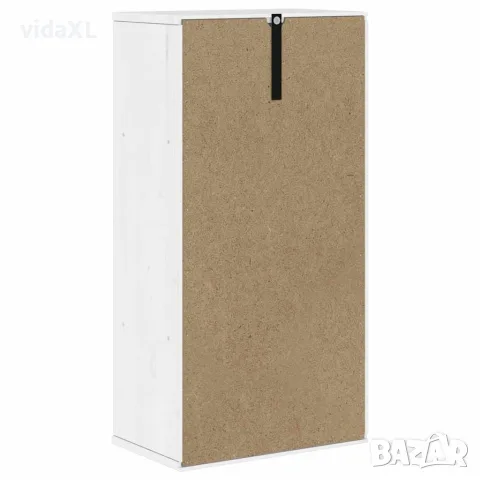 vidaXL Страничен шкаф ODDA White 40x24x79 cm Масивна дървесина Бор, снимка 8 - Бюфети - 56147521