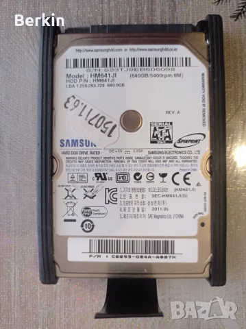 Samsung 640GB Hard Disk [HDD), снимка 2 - Твърди дискове - 56441620