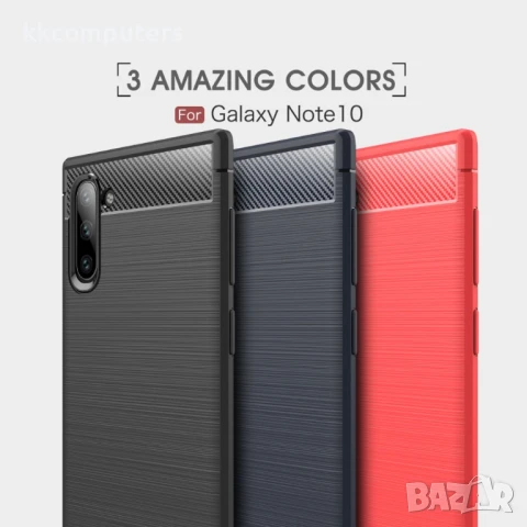 Samsung Galaxy Note 10/ Note10 Удароустойчив Carbon Fiber Калъф и Протектор, снимка 2 - Калъфи, кейсове - 50664489
