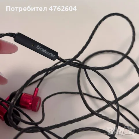 Кабелни слушалки defender с 3.5 мм жак, снимка 3 - Слушалки и портативни колонки - 56076152
