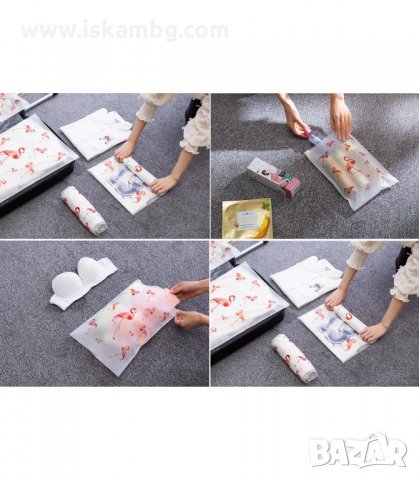 5 БРОЯ ПЛИКОВЕ С ЦИП В РАЗЛИЧНИ РАЗМЕРИ ЗА СЪХРАНЕНИЕ НА ДРЕХИ И КОЗМЕТИКА - код 2530, снимка 6 - Други стоки за дома - 33937060