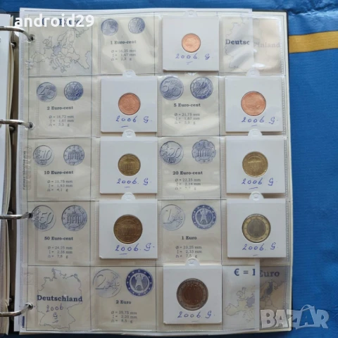 Евро монети 1c-2 Euro 2006 г. на първите 12 членки на Европейския Съюз, снимка 5 - Нумизматика и бонистика - 50604360