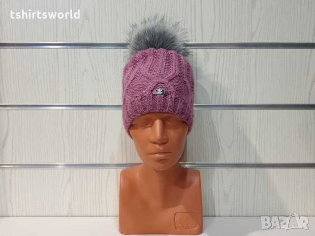 Нова зимна розова дамска шапка СилвърСтар с подплата плюш, снимка 7 - Шапки - 35510023