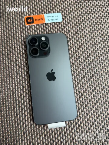 100% Батерия  iPhone 15 PRO MAX ❗️Лизинг от 29€/мес ❗️256Gb Black Titanium❗️черен  ⛔️КАТО НОВ❗️, снимка 7 - Apple iPhone - 56209324