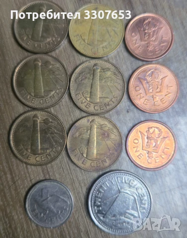 монети Барбадос 11бр