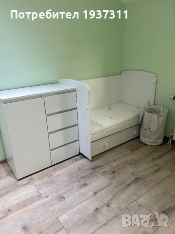 Нова бебешка кошарa Nicolle baby със скрин и нов матрак, снимка 5 - Кошарки - 52047134