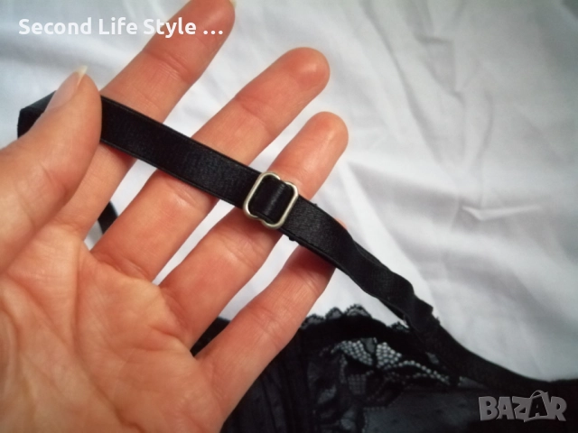 60H черен дантелен сутиен марка Change Lingerie (колекция Intimate), снимка 8 - Бельо - 52899953