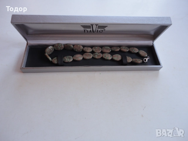 Луксозно  колие от камъни леопардов яспис и сребро , снимка 2 - Колиета, медальони, синджири - 52855335