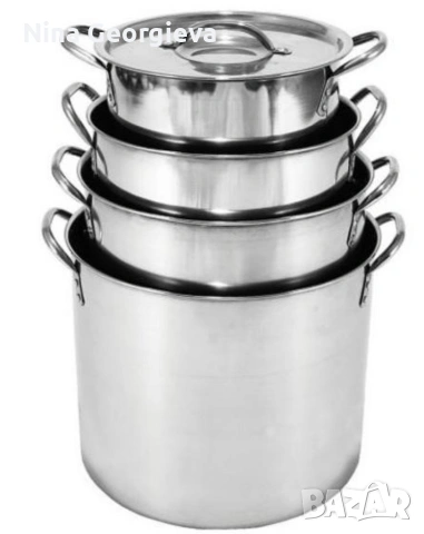 4бр. Тенджери от неръждаема стомана , снимка 4 - Съдове за готвене - 54201513