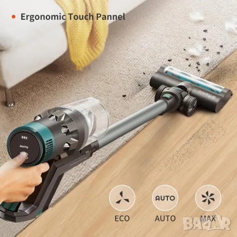 Вертикална прахосмукачка Ultenic U11 със стойка и турбо четка 25000Pa, снимка 2 - Прахосмукачки - 48916984