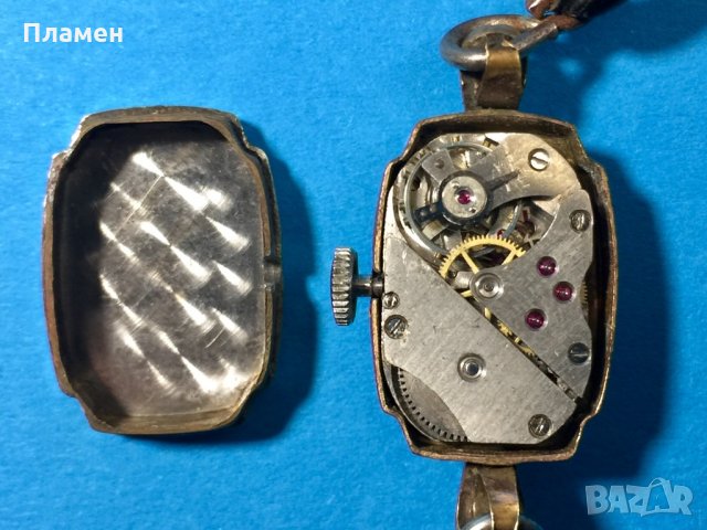 Позлатени дамски,16 камъка.Заря,Лъч,руски и NAKAR швейцарски, снимка 7 - Антикварни и старинни предмети - 35169724