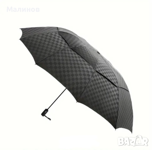 122см автоматичен сгъваем чадър с клапа за вятър, голям и лек чадър, компактен чадър, снимка 4 - Други - 52575960