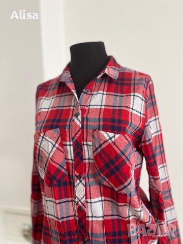Дамска карирана риза, снимка 4 - Ризи - 36764653