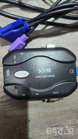 Устройство за използване на два компютъра с един монитор KVM, снимка 5 - Геймърски - 49810616