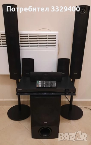 SONY-Usb,Hdmi,1000w-пълен комплект домашно кино