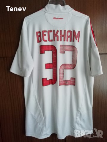 AC Milan David Beckham Adidas оригинална фланелка тениска Милан Бекъм , снимка 1 - Тениски - 38038264