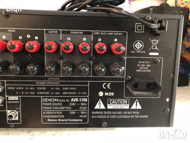 Denon AVR-1708 , снимка 12 - Ресийвъри, усилватели, смесителни пултове - 38573139