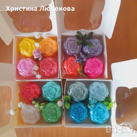 Кутии с глицеринови сапунчета , снимка 9 - Изкуствени цветя - 48733848
