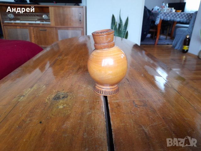 Стара дървена ваза Славия, снимка 2 - Други ценни предмети - 34197051