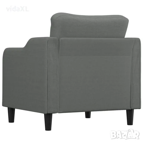 vidaXL Фотьойл, тъмносив, 60 см, плат, снимка 5 - Дивани и мека мебел - 56147286